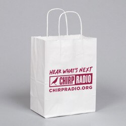 White Kraft Custom Printed Paper Sh